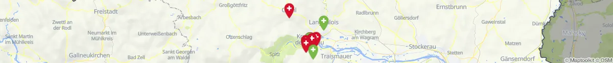 Kartenansicht für Apotheken-Notdienste in der Nähe von Droß (Krems (Land), Niederösterreich)